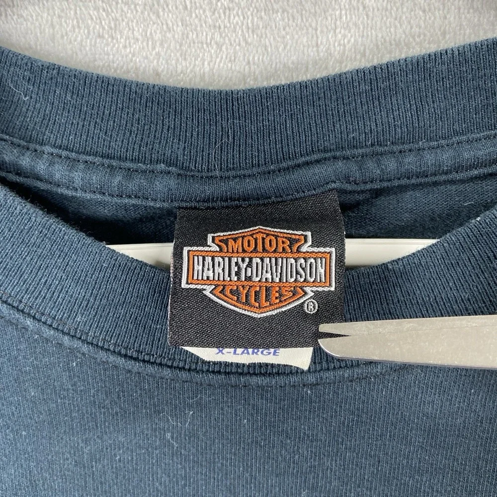 VTG Harley Davidson Shirt Mens XL Long Sleeve NYC Graphic Tee USA Made 2000 Y2K